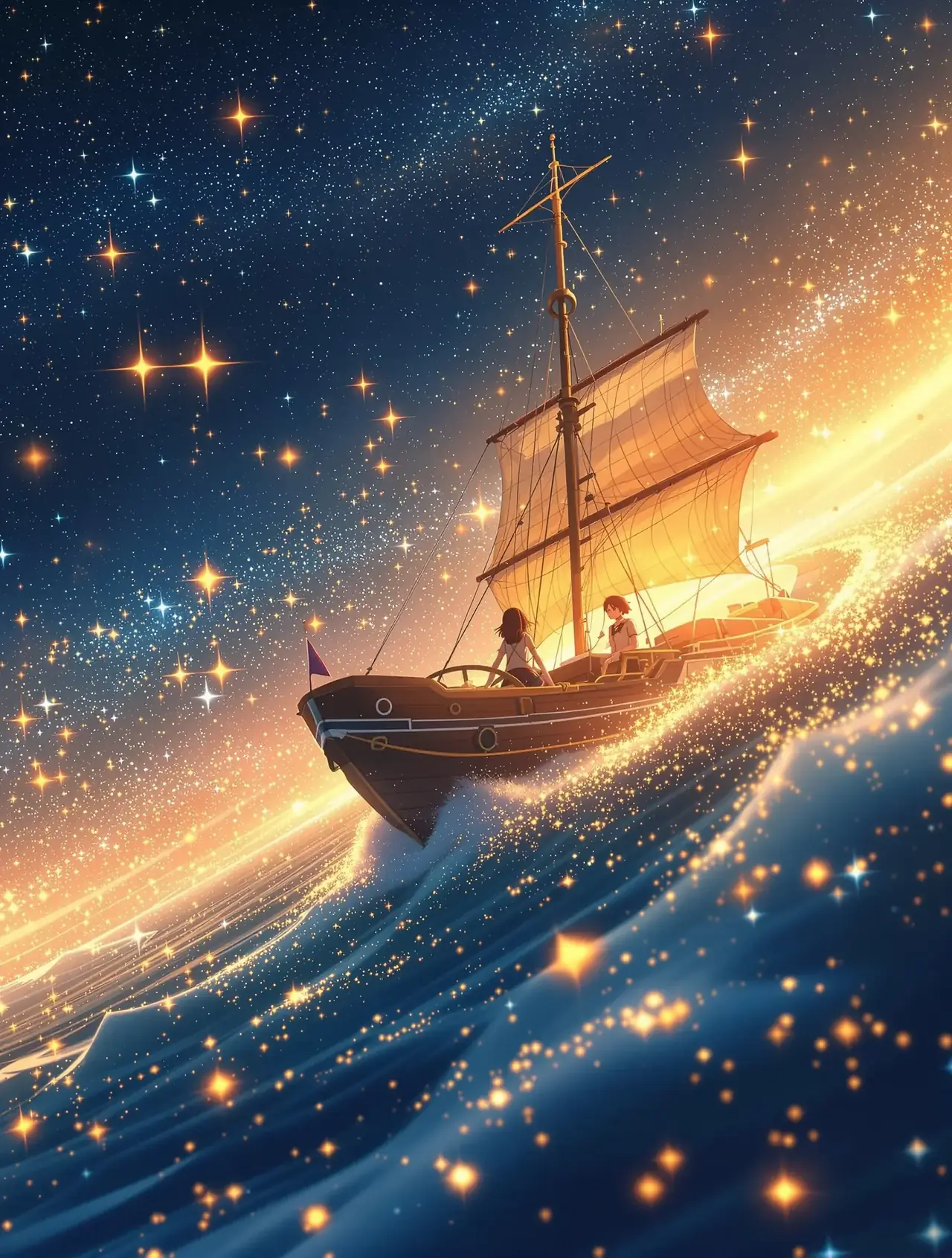 抱胁漫画收录番剧《星灯夜航》封面图